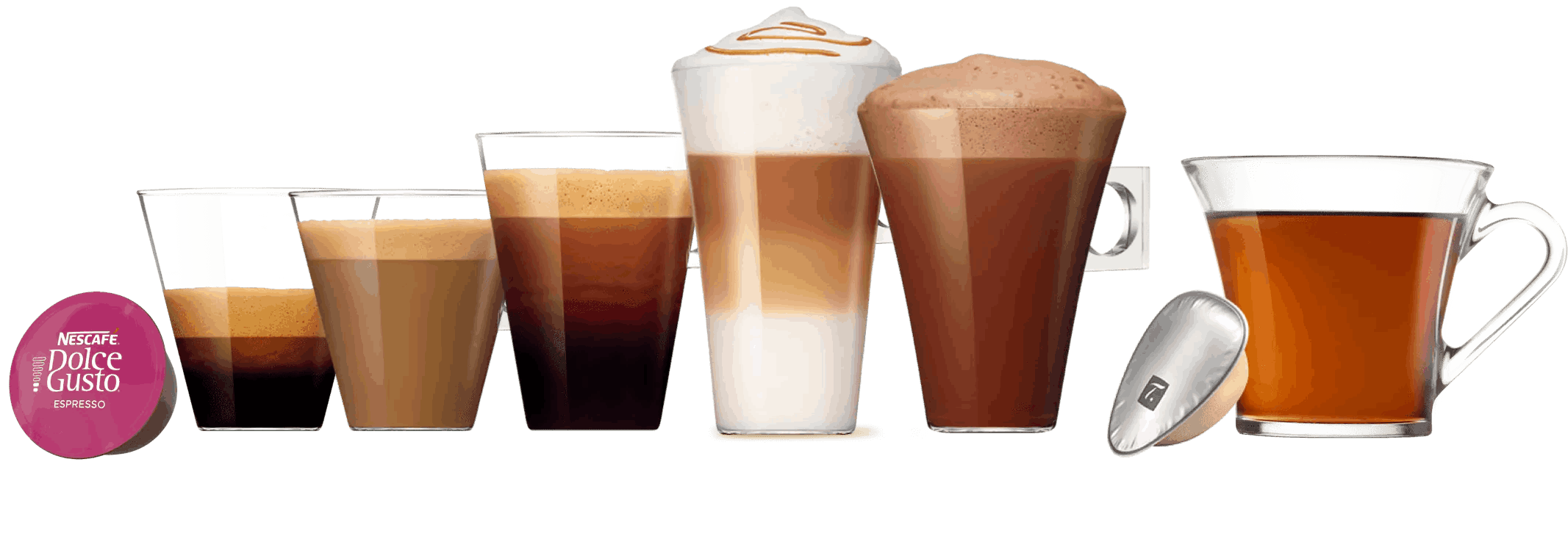 Coffee Drinks in Pods & Capsules | NESCAFÉ® Dolce Gusto® header image