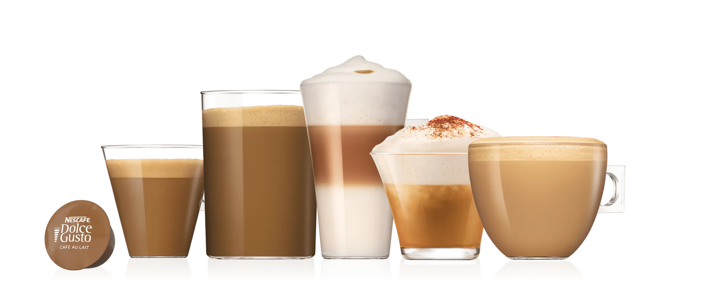 Latte, Cappuccino & White Coffee Capsules | NESCAFÉ® Dolce Gusto® header image