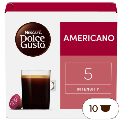 Front view of Americano (10 pods) box