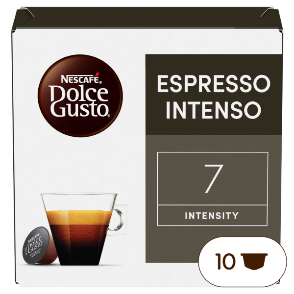 Front view of Espresso Intenso (10 pods) box